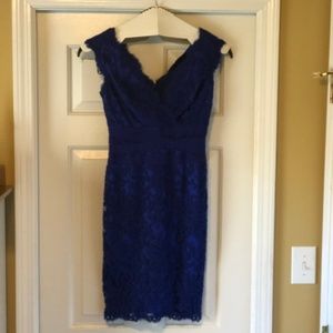 Size 2P Royal Blue Tadashi Shoji cocktail dress